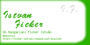 istvan ficker business card